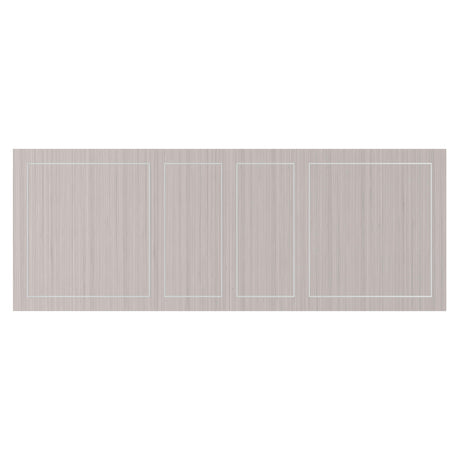 Stratum Polished Nickel/Fossil/Mist Dining Table - Ornate Home