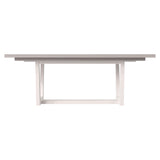Stratum Polished Nickel/Fossil/Mist Dining Table - Ornate Home