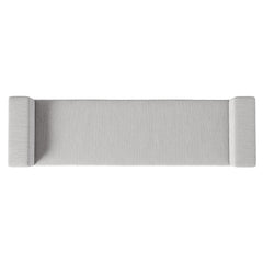 Stratum Polished Nickel/Grey Fabric Bench - Ornate Home