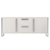 Stratum Polished Nickel/Mist Buffet - Ornate Home