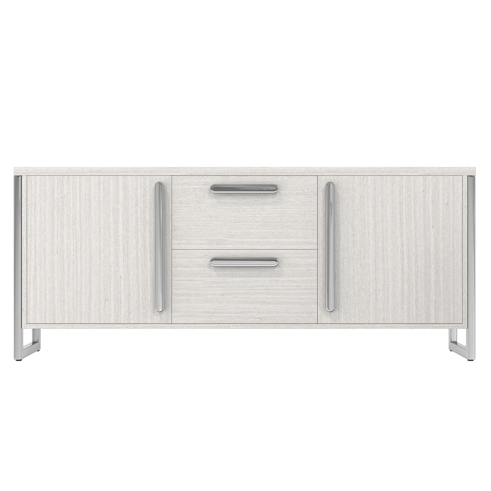 Stratum Polished Nickel/Mist Buffet - Ornate Home