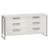 Stratum Polished Nickel/Mist Dresser - Ornate Home