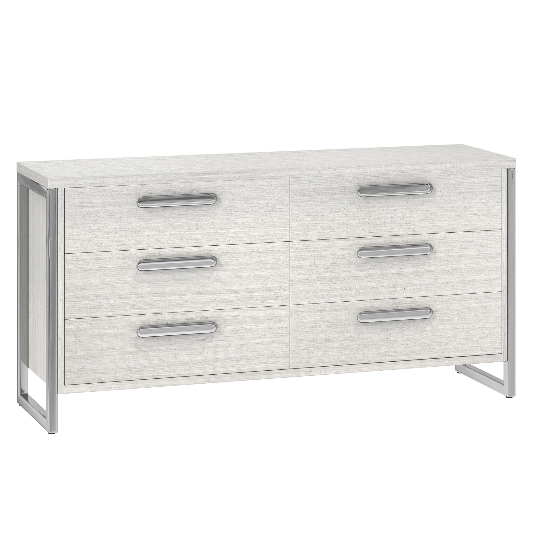 Stratum Polished Nickel/Mist Dresser - Ornate Home