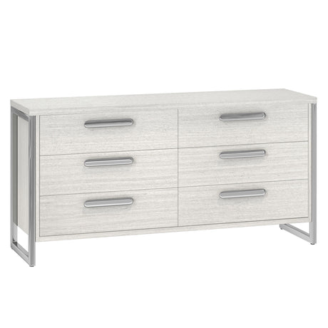 Stratum Polished Nickel/Mist Dresser - Ornate Home