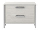 Stratum Polished Nickel/Mist Nightstand (38" W) - Ornate Home