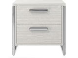 Stratum Polished Nickel/Mist Nightstand - Ornate Home