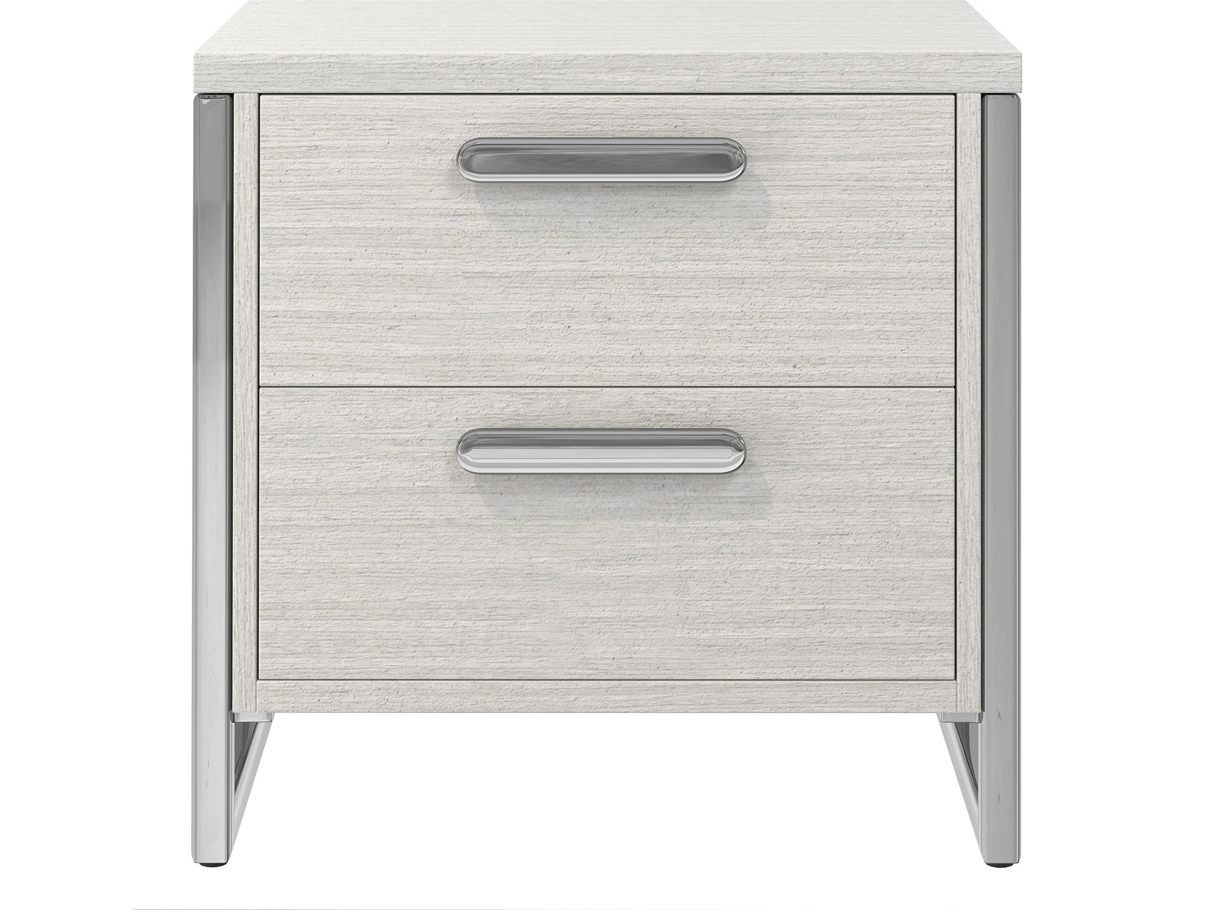 Stratum Polished Nickel/Mist Nightstand - Ornate Home