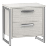 Stratum Polished Nickel/Mist Nightstand - Ornate Home