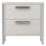 Stratum Polished Nickel/Mist Nightstand - Ornate Home