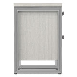 Stratum Polished Nickel/Mist Nightstand - Ornate Home