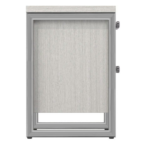 Stratum Polished Nickel/Mist Nightstand - Ornate Home