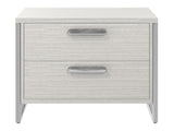 Stratum Polished Nickel/Mist Nightstand - Ornate Home