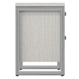 Stratum Polished Nickel/Mist Nightstand - Ornate Home