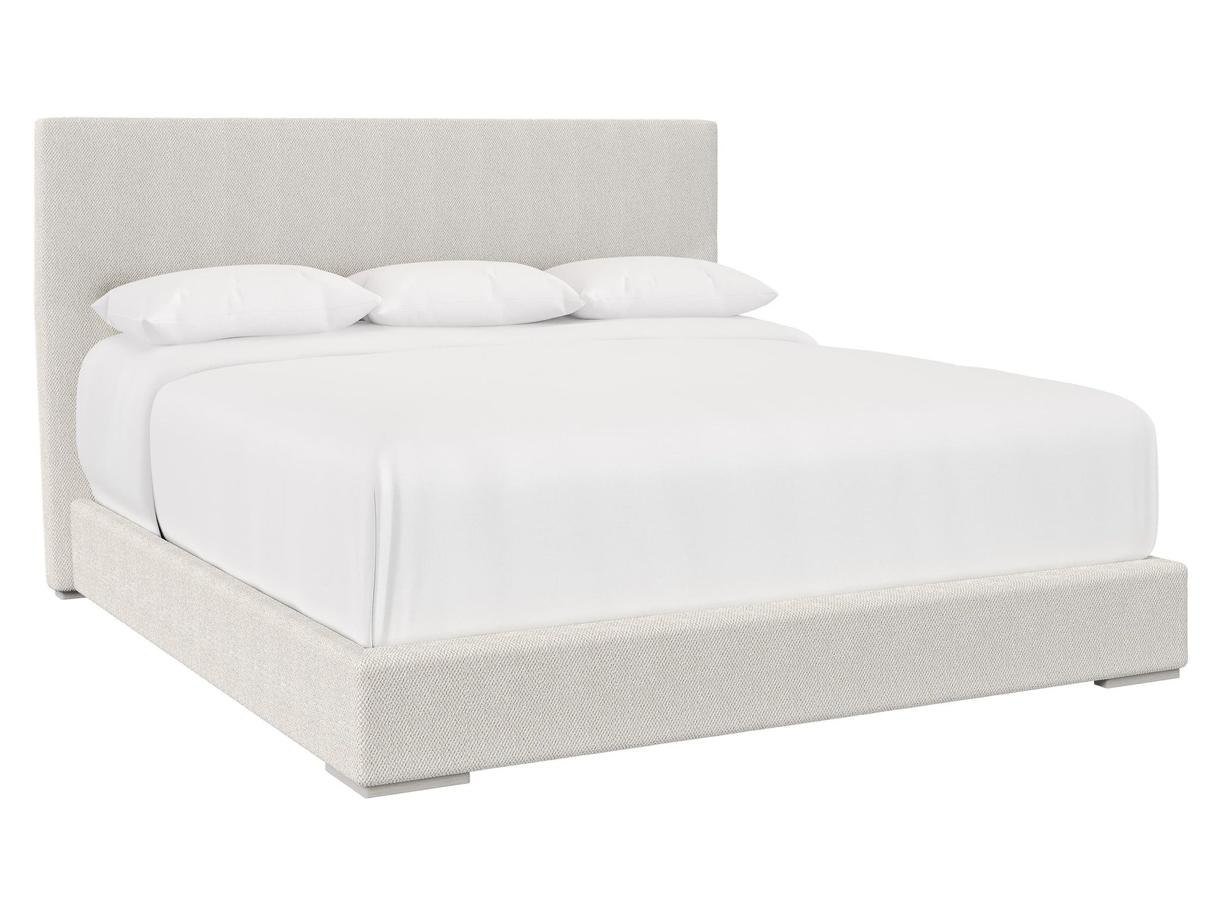 Stratum White/Cream California King Panel Bed - Ornate Home