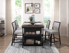 Stratus Black Counter Height Chair (Set of 2) - Ornate Home