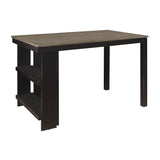 Stratus Gray/Black Counter Height Table - Ornate Home