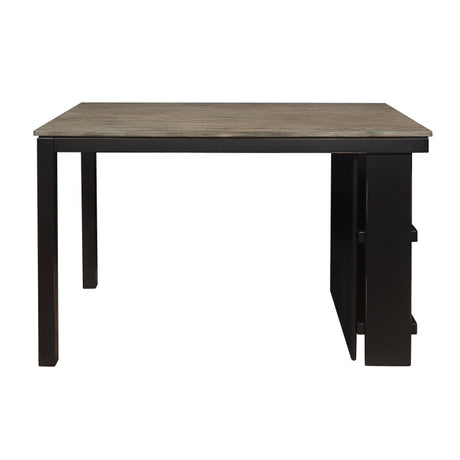 Stratus Gray/Black Counter Height Table - Ornate Home