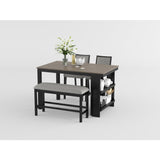 Stratus Gray/Black Counter Height Table - Ornate Home