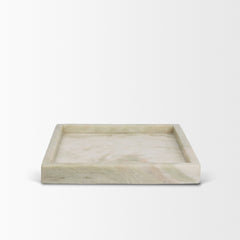 Stratus Gray Marble Square Decorative Tray