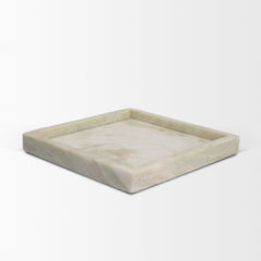 Stratus Gray Marble Square Decorative Tray