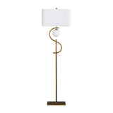Streeter Gold/White Floor Lamp - Ornate Home