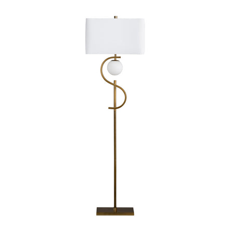 Streeter Gold/White Floor Lamp - Ornate Home