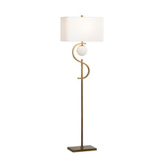 Streeter Gold/White Floor Lamp - Ornate Home