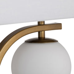 Streeter Gold/White Floor Lamp - Ornate Home