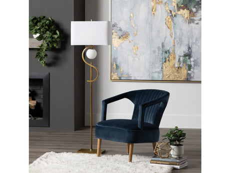 Streeter Gold/White Floor Lamp - Ornate Home