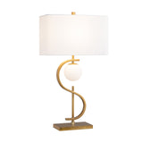 Streeter Gold/White Table Lamp - Ornate Home