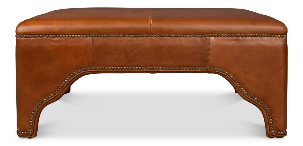 Streetman Havana Brown Cocktail Ottoman - Ornate Home