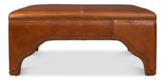 Streetman Havana Brown Cocktail Ottoman - Ornate Home