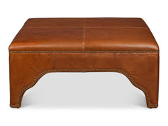 Streetman Havana Brown Cocktail Ottoman - Ornate Home