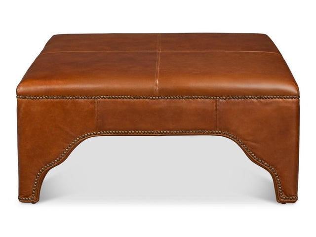 Streetman Havana Brown Cocktail Ottoman - Ornate Home