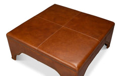 Streetman Havana Brown Cocktail Ottoman - Ornate Home