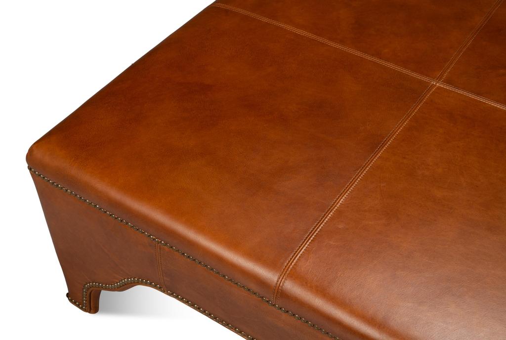 Streetman Havana Brown Cocktail Ottoman - Ornate Home