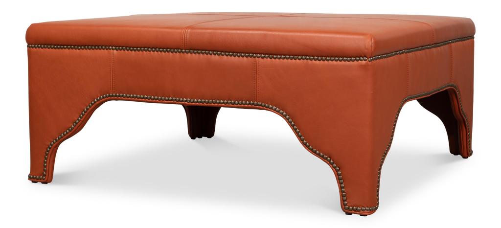 Streetman Hermes Brown Cocktail Ottoman - Ornate Home