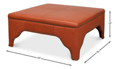 Streetman Hermes Brown Cocktail Ottoman - Ornate Home