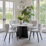 Strela White & Black Dining Table