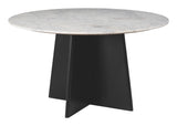 Strela White & Black Dining Table