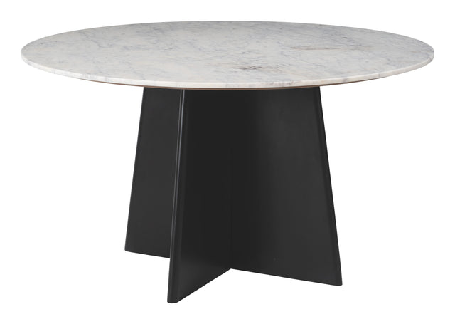 Strela White & Black Dining Table - Ornate Home