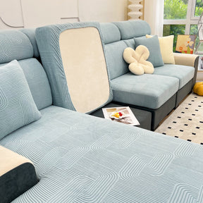 Stretch Couch Cushion Covers, Washable Chaise Lounge Sofa Slipcover, Elastic Furniture Protector for Pets, Kid - Ornate Home