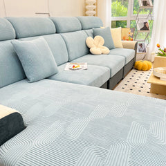 Stretch Couch Cushion Covers, Washable Chaise Lounge Sofa Slipcover, Elastic Furniture Protector for Pets, Kid - Ornate Home