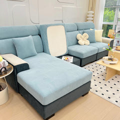 Stretch Couch Cushion Covers, Washable Chaise Lounge Sofa Slipcover, Elastic Furniture Protector for Pets, Kid - Ornate Home