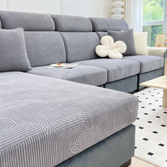 Stretch Couch Cushion Covers, Washable Chaise Lounge Sofa Slipcover, Elastic Furniture Protector for Pets, Kid - Ornate Home