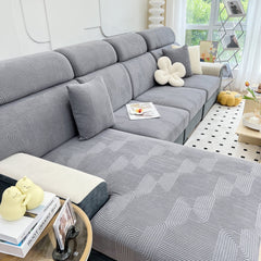 Stretch Couch Cushion Covers, Washable Chaise Lounge Sofa Slipcover, Elastic Furniture Protector for Pets, Kid - Ornate Home
