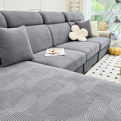 Stretch Couch Cushion Covers, Washable Chaise Lounge Sofa Slipcover, Elastic Furniture Protector for Pets, Kid - Ornate Home