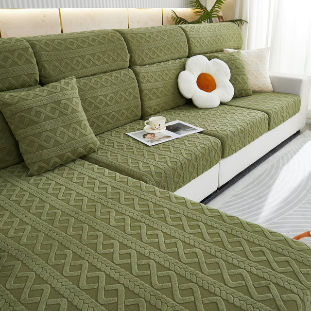 Stretch Couch Seat Cushion Covers, Sofa Slipcover Sofa Cover Soft Flexibility with Elastic Bottom - Ornate Home