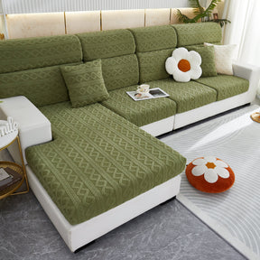 Stretch Couch Seat Cushion Covers, Sofa Slipcover Sofa Cover Soft Flexibility with Elastic Bottom - Ornate Home