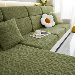 Stretch Couch Seat Cushion Covers, Sofa Slipcover Sofa Cover Soft Flexibility with Elastic Bottom - Ornate Home